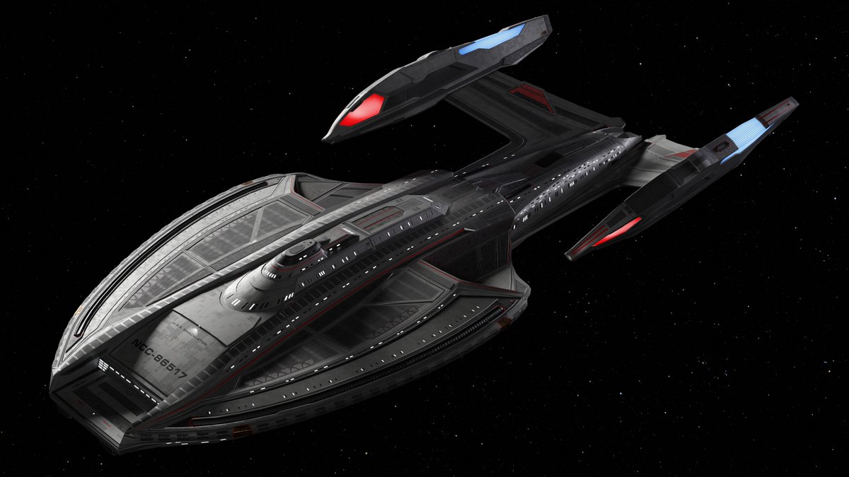 One of my test renders of the USS Shackleton, Inquiry-Class
