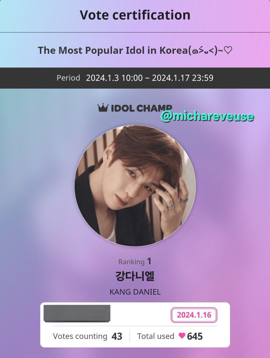 michareveuse's tweet photo. Danity Fighting 💪🏻
#KANGDANIEL #강다니엘 @konnect_danielk #danityvotedaniel https://t.co/lCtSEelbN8