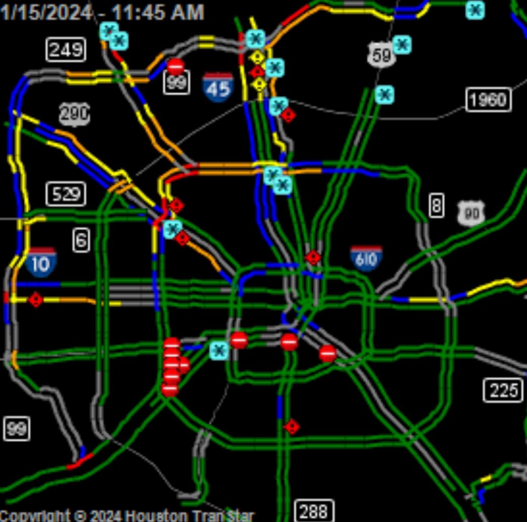 wxandsports's tweet photo. Conditions deteriorating in the #Houston area. Traffic problems especially in the north and west side of the city. Chances of sleet/freezing rain will continue until the evening hours. Winter Weather Advisory/Wind Chill Advisory/Hard Freeze Warning in effect for the area.

#txwx https://t.co/eDBbTGK9I0