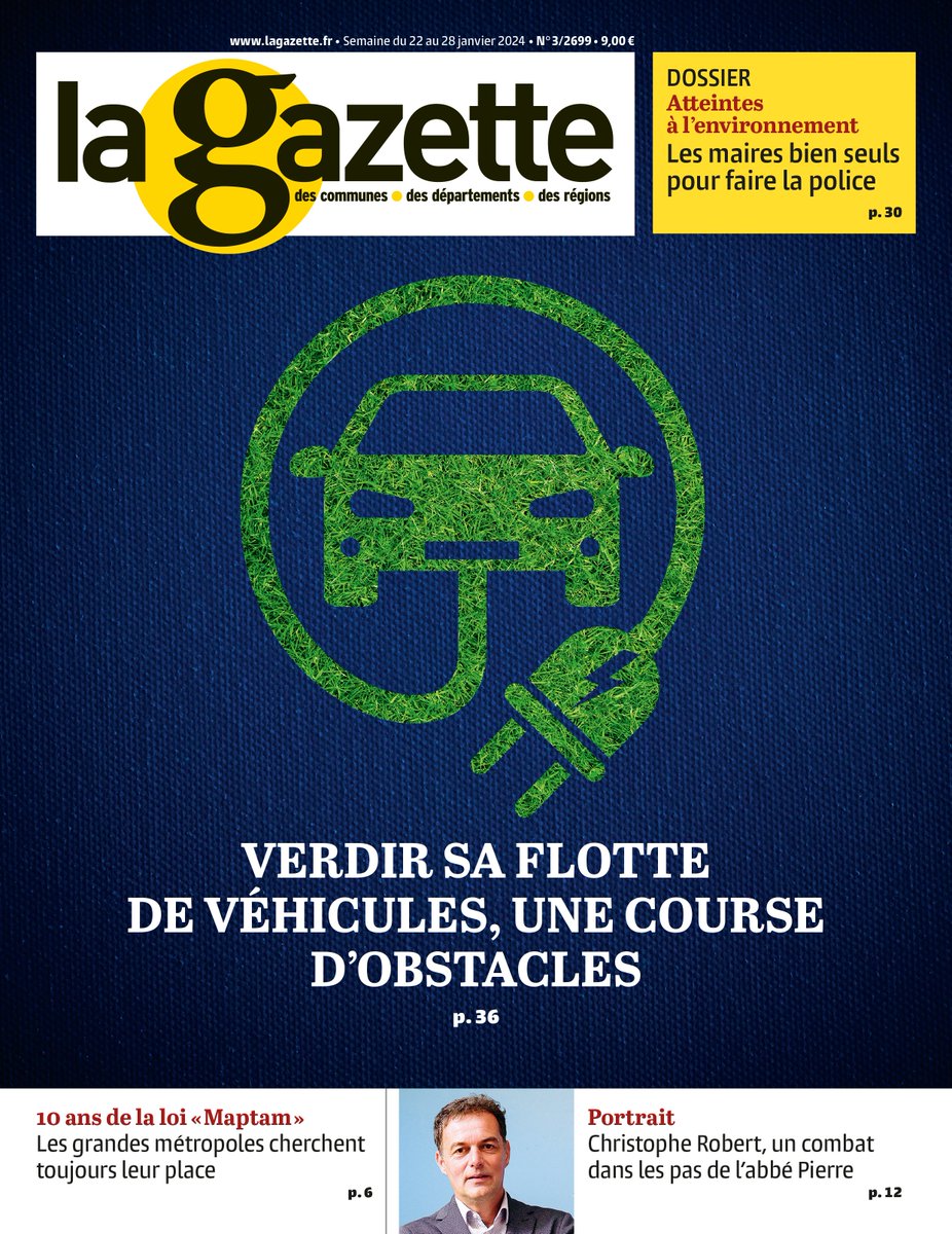 Julien Moulin (@julien_moulin) on Twitter photo Nouvelle #couv de <a href="/Lagazettefr/">La Gazette des communes</a> : Verdir sa flotte de véhicules, une course d'obstacles par Fabienne Nedey + #Environnement Les #maires bien seuls pour faire la police par Isabelle Verbaere + #portrait de <a href="/chrstphe_robert/">Christophe Robert</a>, délégué général de la Fondation <a href="/Abbe_Pierre/">Abbé Pierre</a> par <a href="/roujalaz/">Rouja Lazarova</a> Nouvelle #couv de <a href="/Lagazettefr/">La Gazette des communes</a> : Verdir sa flotte de véhicules, une course d'obstacles par Fabienne Nedey + #Environnement Les #maires bien seuls pour faire la police par Isabelle Verbaere + #portrait de <a href="/chrstphe_robert/">Christophe Robert</a>, délégué général de la Fondation <a href="/Abbe_Pierre/">Abbé Pierre</a> par <a href="/roujalaz/">Rouja Lazarova</a>