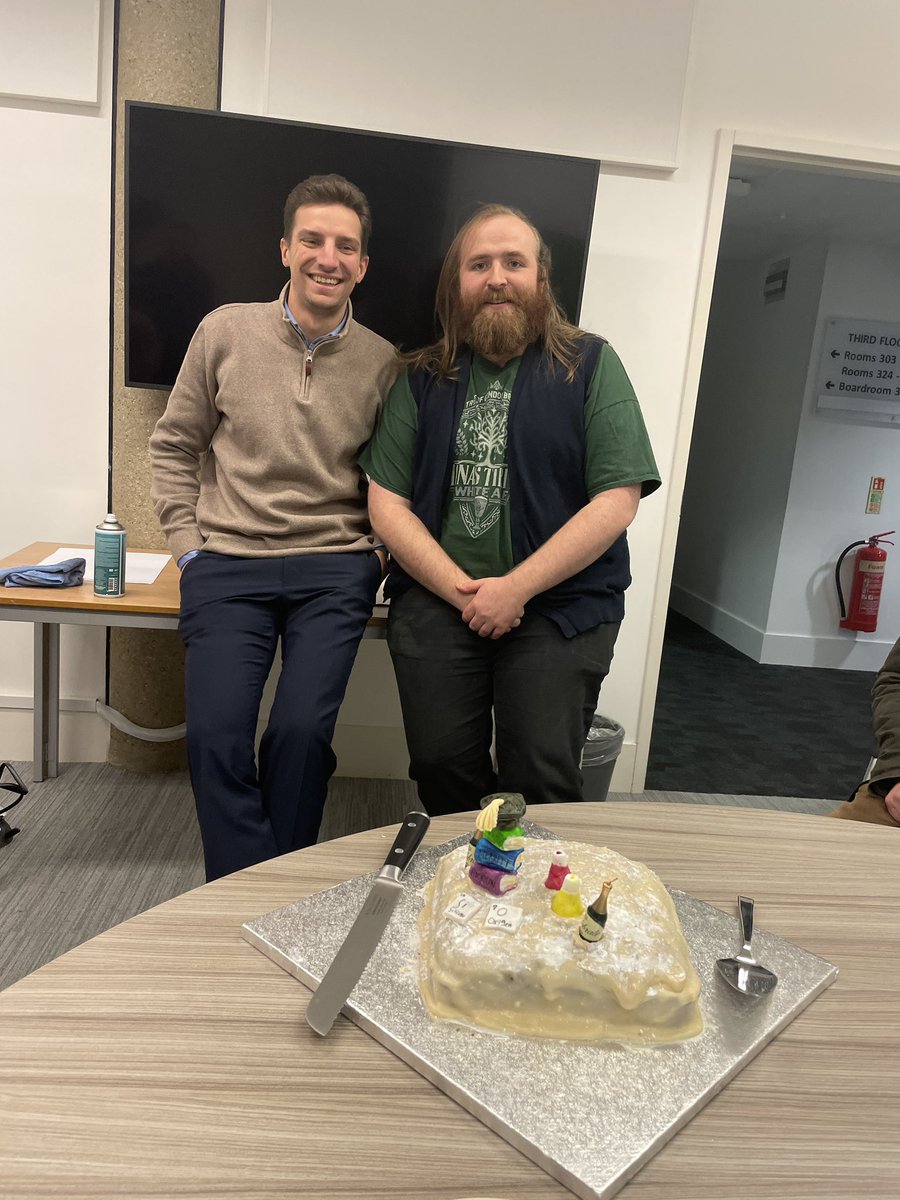 Two happy students. One Friday one today passed their vivas. Thanks to Loic and Matt for their time!! <a href="/DanielKeddie/">Daniel Keddie</a> <a href="/Cameron_grp/">Neil Cameron</a>