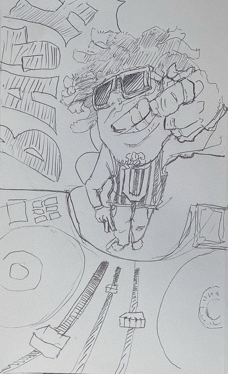 MadeBySunni's tweet photo. First drawing done on todays #drawathon
The goal is to fill up 10 pages
Really starting off strong so if I can’t keep this energy up I might kill myself https://t.co/AeeMqk0P22