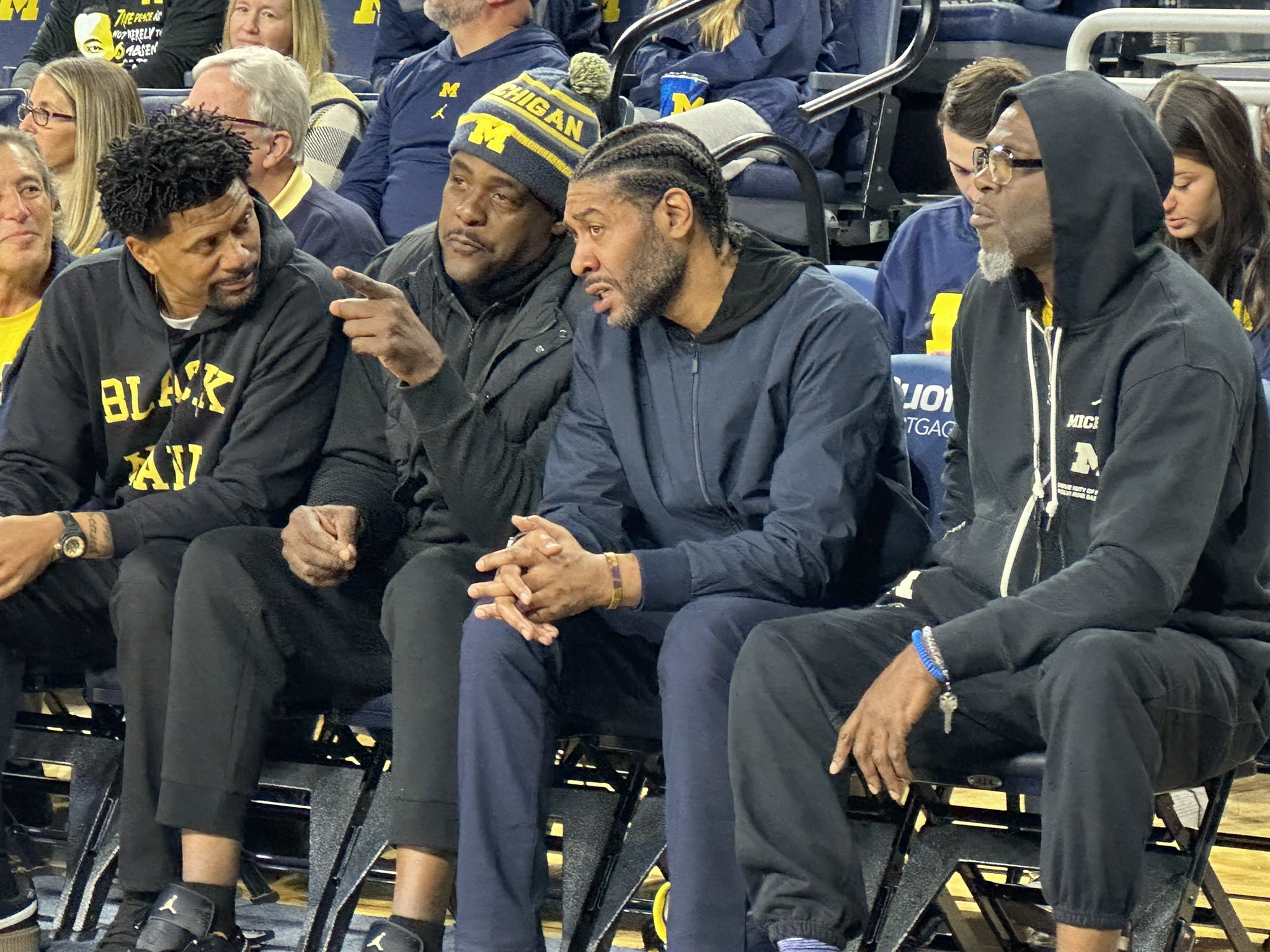 Larry Lage on X: Michigan's Fab Five is at Crisler for a