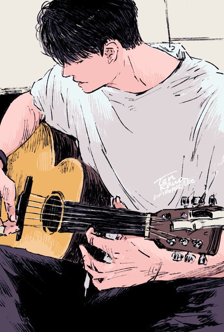 「black hair guitar」 illustration images(Latest)｜3pages