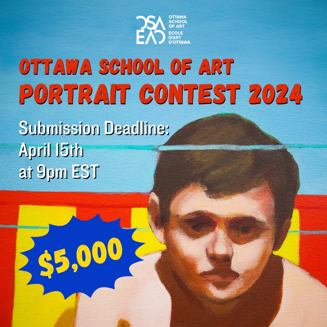 The Ottawa School of Art is thrilled to be kicking off our 145th Anniversary with a Portrait Contest! 

Please visit artottawa.ca/portrait-conte… for a full list of conditions and requirements for the Portrait Contest.