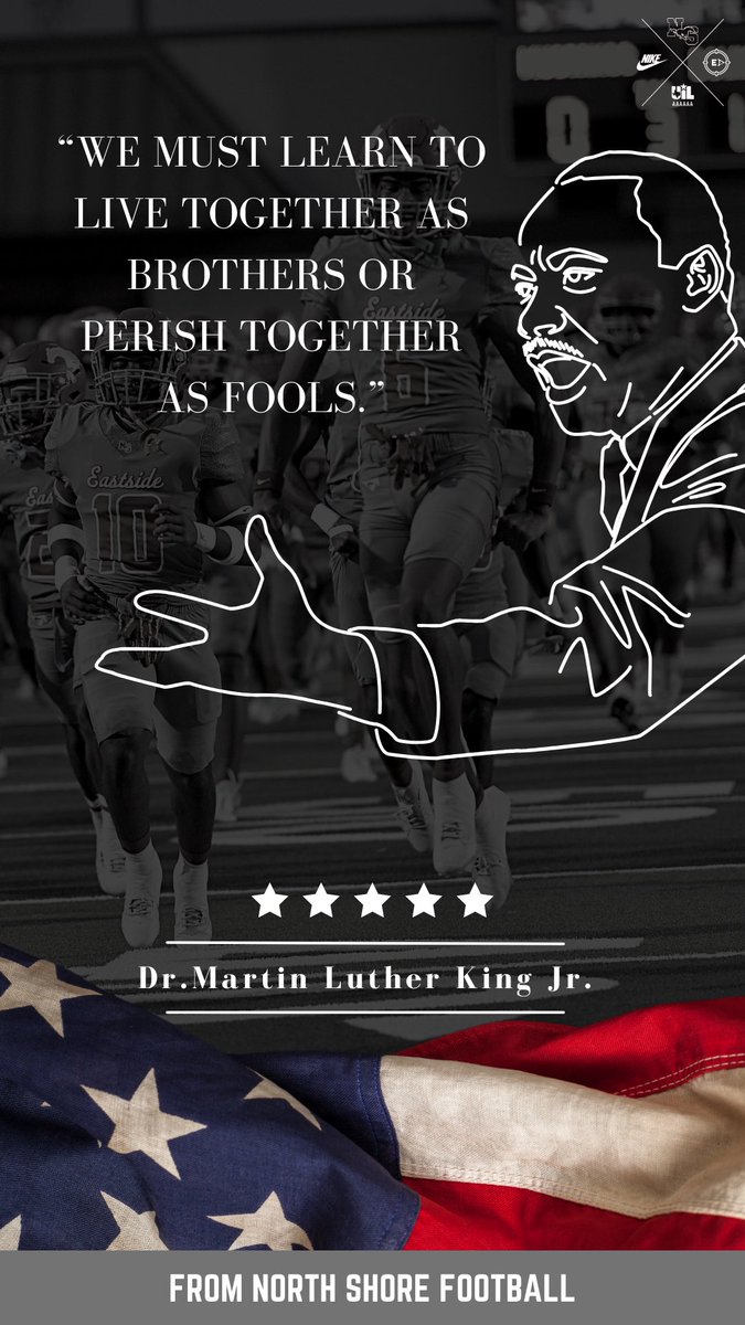 Happy MLK Day from North Shore football‼️ #eastside #Brotherhood #MLKDay2024