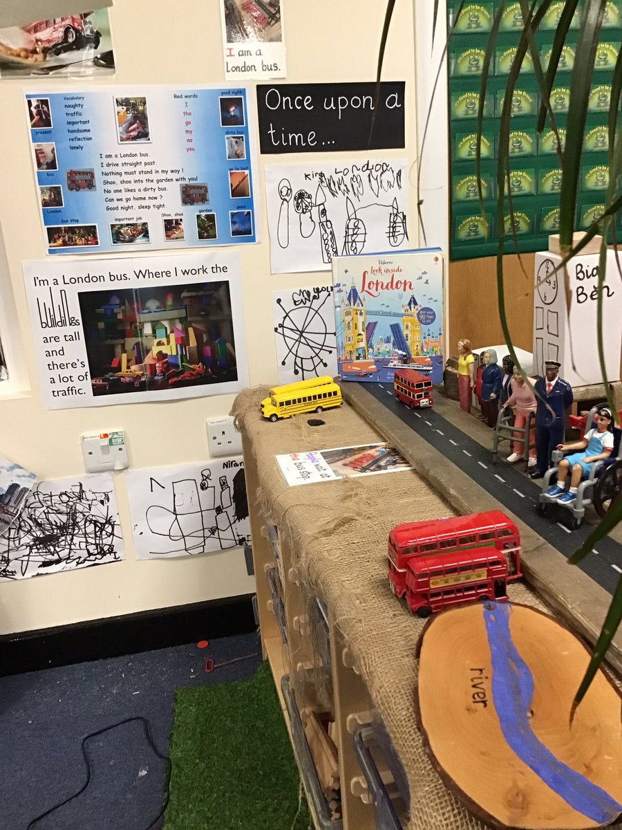 St_Chrysostoms's tweet photo. The Naughty Bus has arrived in Reception! We have been exploring our key text through play, art and lots of retelling. #sjcreader Look out for more adventures! https://t.co/1NsNeH7uAd