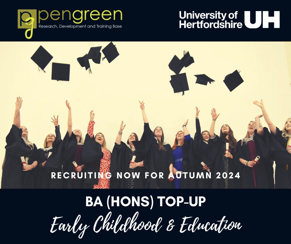 PGResearchBase's tweet photo. Are you looking to further your study in 2024?  We are recruiting across all Early Years Further and Higher Education courses, starting in the Autumn.  Find out more at our Open Day this weekend! https://t.co/dxUB5TAg0p https://t.co/9AcAxKcfBy
