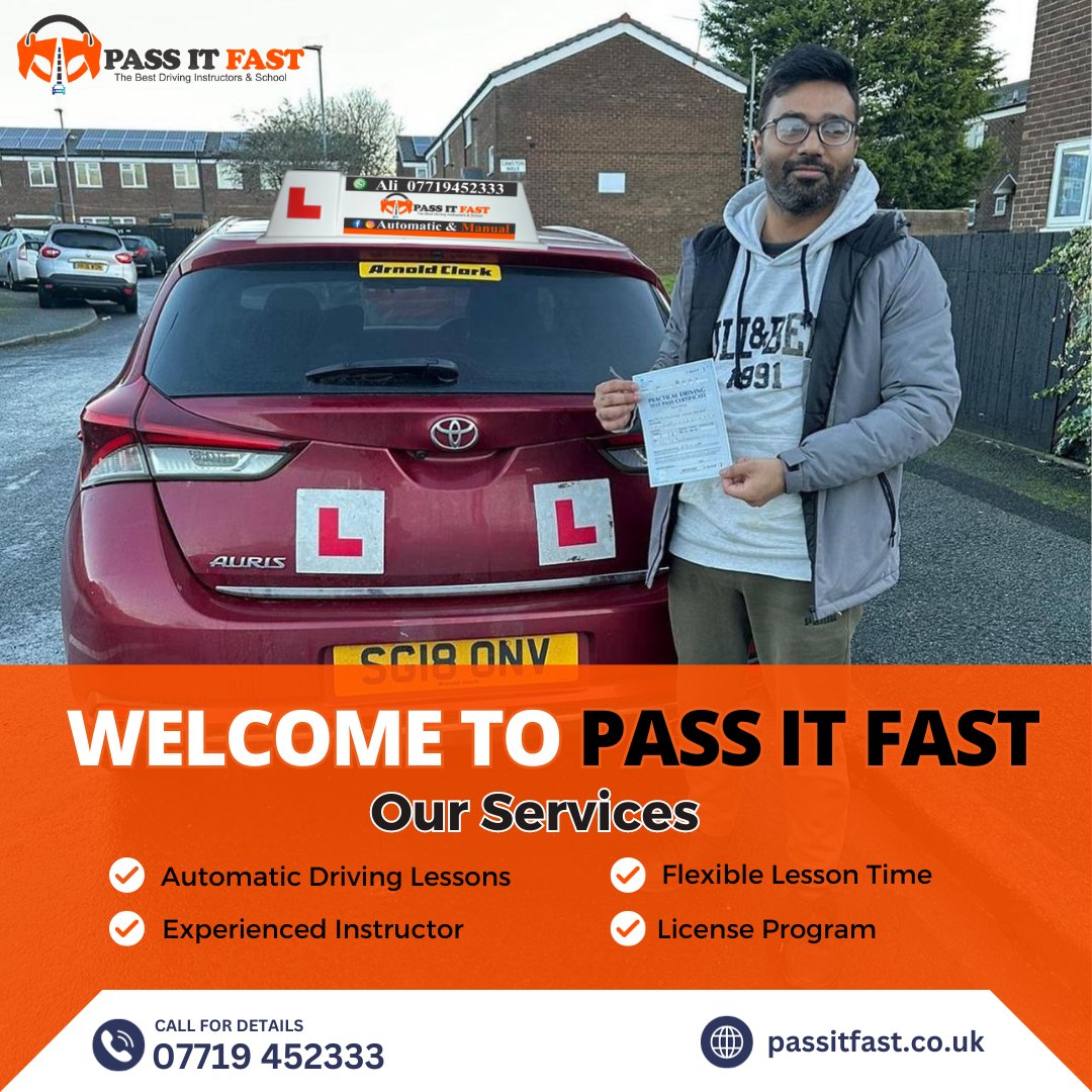 PASSITFAST's tweet photo. Turn the key to a brighter future – learn to drive with ease, drive with expertise, drive with Pass it Fast. 📷
Call and WhatsApp 📷 07719-452333
#passitfast #DriveResponsibly #DriveWell #RoadEtiquette
#StaySafeDriveSafe #DriveSafely #DefensiveDriving
#RoadAwareness #NewDriver https://t.co/652hwccj7T
