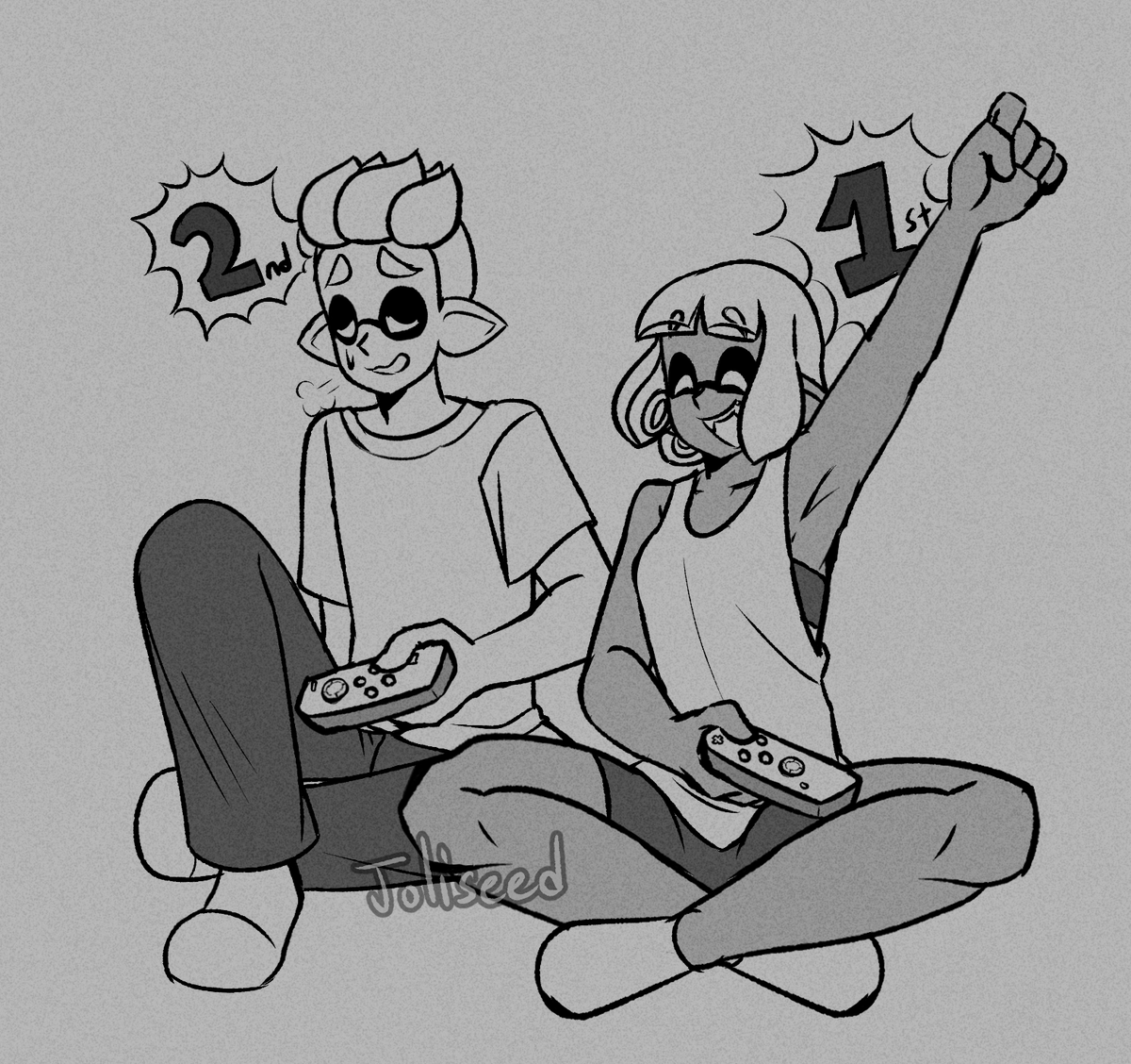 _joliseed_'s tweet photo. [ Surfresh ]
day 2 
they would play video games during their spare time (sorry i suck at drawing hands lol)
#SurFreshWeek2024 #Splatoon https://t.co/ZL6qwLpb2o