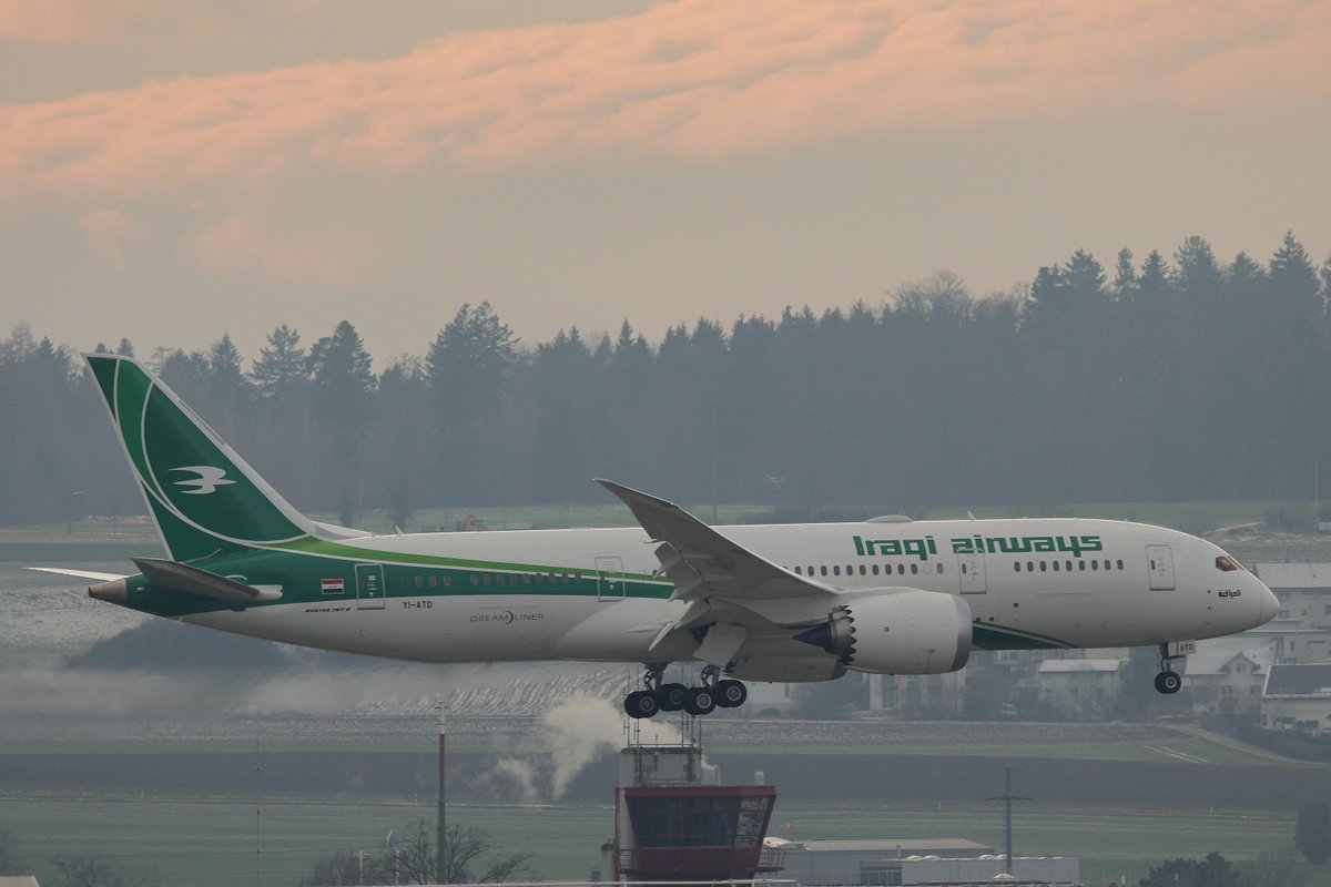 ogspotting's tweet photo. @ogspotting #zrhmovements #lszh #zrh #zrhfanphoto #Boeing
YI-ATD Iraqi Airways Boeing 787-8 Dreamliner 
MSN: 40109 
Delivered: 09/2024 
Landing RW 34 at Zuerich Airport 15/01/2024 https://t.co/oVsdCUaXfo