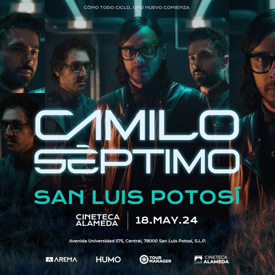 CAMILO SÉPTIMO en San Luis Potosí Sábado 18 de mayo 2024 Cineteca Alameda Venta de boletos en: 📷 arema.mx/e/11513