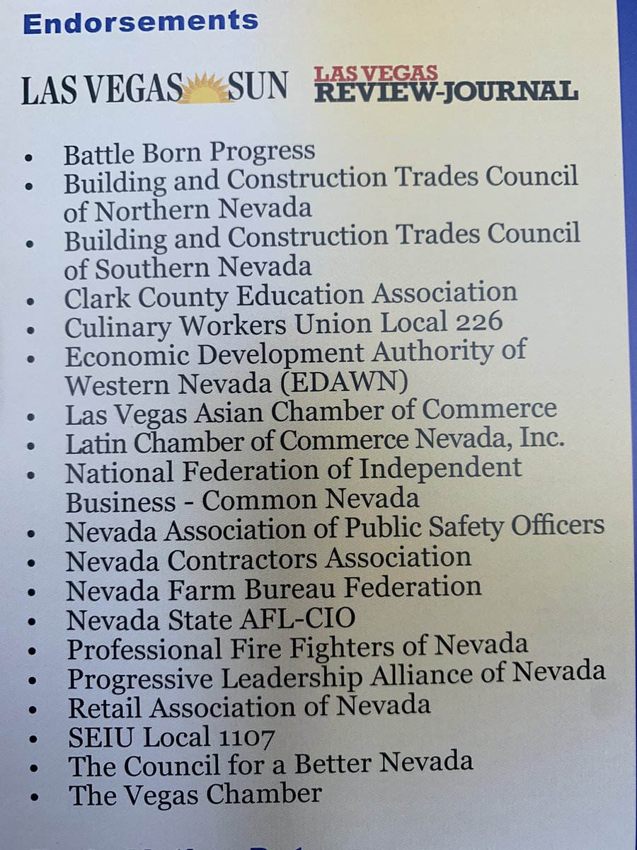 Grateful to the growing bipartisan list of supporters for #YesOn1NV who continue to support this effort for more transparency + accountability of NV’s higher ed system