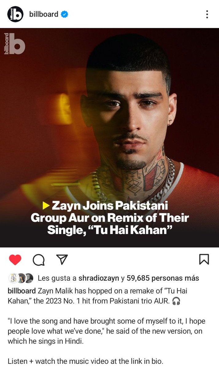 ZaynJMalikARG's tweet photo. Lauren Jauregui comentando el post de Billboard diciendo que deberían corregir la descripción de la foto y poner URDU, que es el idioma en el que canta Zayn, y no Hindi. https://t.co/MmFLDIKJB7