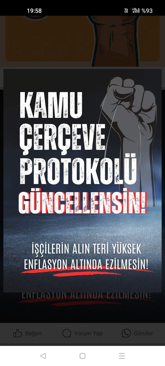 Memurun Gözünde İşçi 40 Bin alıyor bir işçi Brak 40 bini rüyasında bile görmüyor asgari ücret %10 20 bin alıyor memur gözü doymaz
TALEPLERİMİZ
KÇP güncellenmeli EKprotokol düzenlenmelidir.
#Kamuiscilerizamistiyor
#SeyyanenZam
<a href="/turkiskonf/">TÜRK-İŞ</a>
<a href="/Yolissendikasi/">YOL-İŞ Sendikası</a>
<a href="/fethigurer/">Ömer Fethi Gürer</a>
<a href="/RTErdogan/">Recep Tayyip Erdoğan</a>