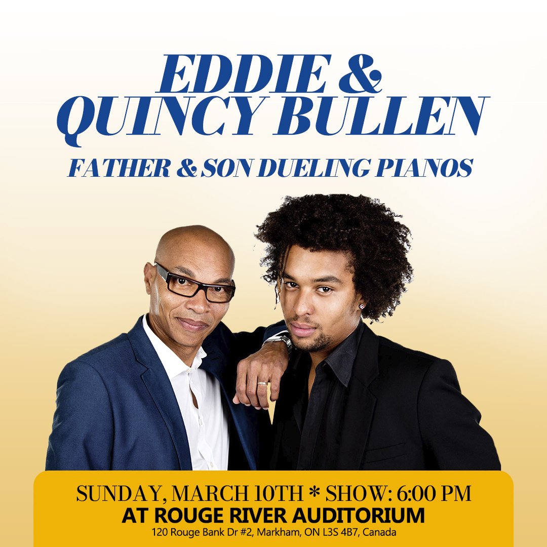 Eddie Bullen (@eddiebofficial) on Twitter photo Get ready for the first show of 2024 🙌🏻
Join <a href="/quincybullen/">Quincy Bullen</a> and me on March 10th at 6 PM, with a Dueling Pianos show at the amazing Rouge River Community Centre 🎹
Grab your tickets and let's start this year as we should.. with great music 😎🤙➡️ tix.to/ebliveTW/stbnj Get ready for the first show of 2024 🙌🏻
Join <a href="/quincybullen/">Quincy Bullen</a> and me on March 10th at 6 PM, with a Dueling Pianos show at the amazing Rouge River Community Centre 🎹
Grab your tickets and let's start this year as we should.. with great music 😎🤙➡️ tix.to/ebliveTW/stbnj