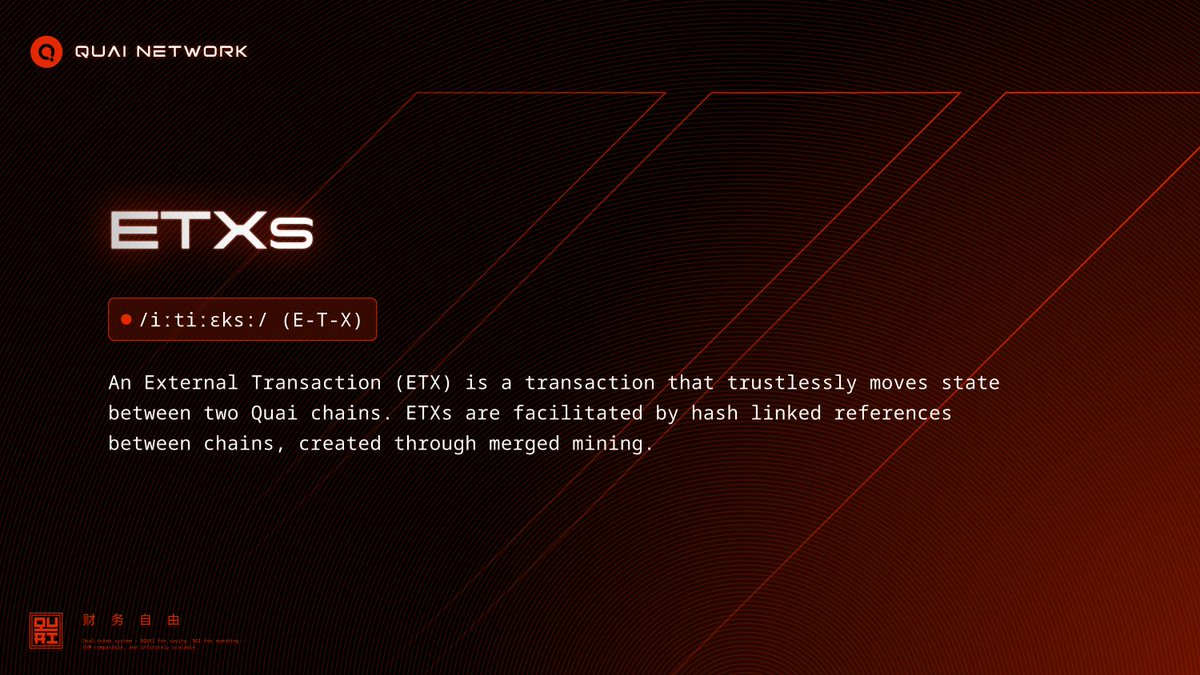 Quai exists as a network of many execution shards coordinated under one consensus algorithm. 

Tokens and data can be sent between shards trustlessly using ETXs, allowing for liquidity to seamlessly flow between all Quai chains.