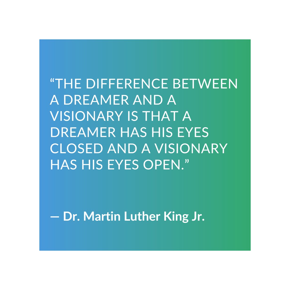 To all the dreamers and visionaries in the nonprofit world, let your eyes be wide open to all the possibilities as we work towards a brighter, more just future. Your passion and dedication makes a world of difference. #MLKday #dreamers #visionaries #nonprofitsupport