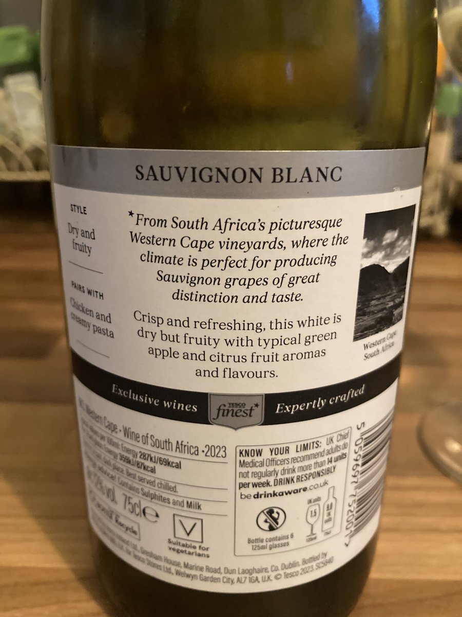 Sauvignon Blanc by @Tesco - Amazingly it was part of a meal deal, I drank £10 a bottle SB’s that aren’t as good as this! 👍🥂 #wine #winelover #winelovers #drink #tesco