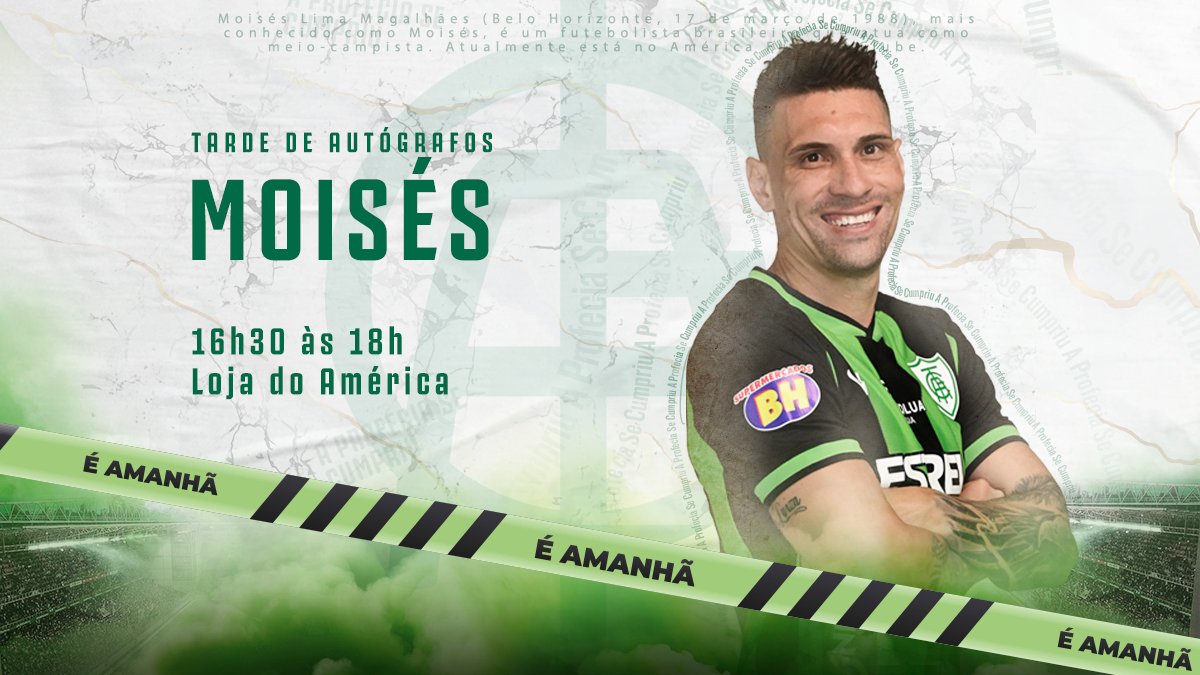 Nação Americana, falta um dia para o nosso reencontro com o Moisés!

Anote na agenda, nesta terça-feira, dia 16, na <a href="/LojadoAmerica/">Loja do América 🐰</a>, das 16h30 às 18h 🐰💚

Contamos com todos para recepcionar o profeta de volta para a sua casa!

 #PraCimaDelesCoelho #AProfeciaSeCumpriu