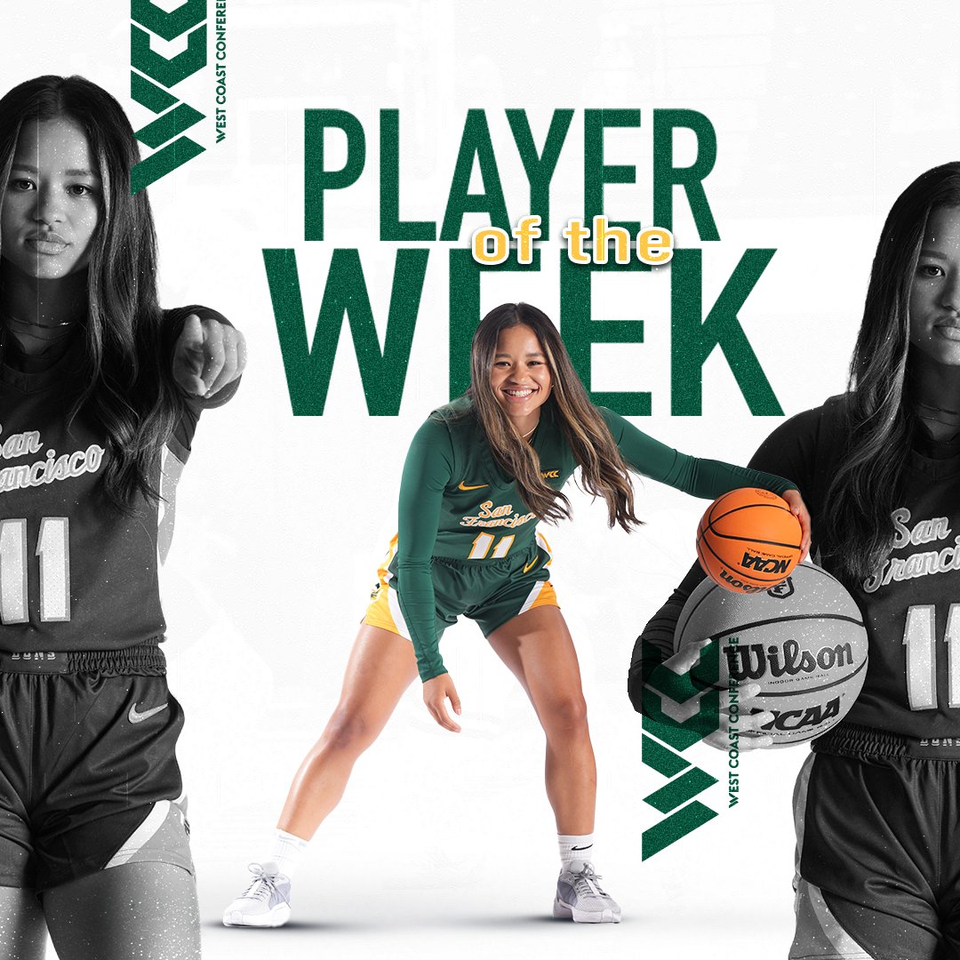 San Francisco Women's Basketball (@usfdonswbb) on Twitter photo POTW x2β£
For the second time this season, <a href="/jazgayles/">Jasmine Gayles</a> has been named <a href="/MyCreditUnion1/">Credit Union 1</a> WCC Player of the Week!
π° Full Release: shorturl.at/ijlyC
#USFDons | #WCChoops POTW x2β£
For the second time this season, <a href="/jazgayles/">Jasmine Gayles</a> has been named <a href="/MyCreditUnion1/">Credit Union 1</a> WCC Player of the Week!
π° Full Release: shorturl.at/ijlyC
#USFDons | #WCChoops