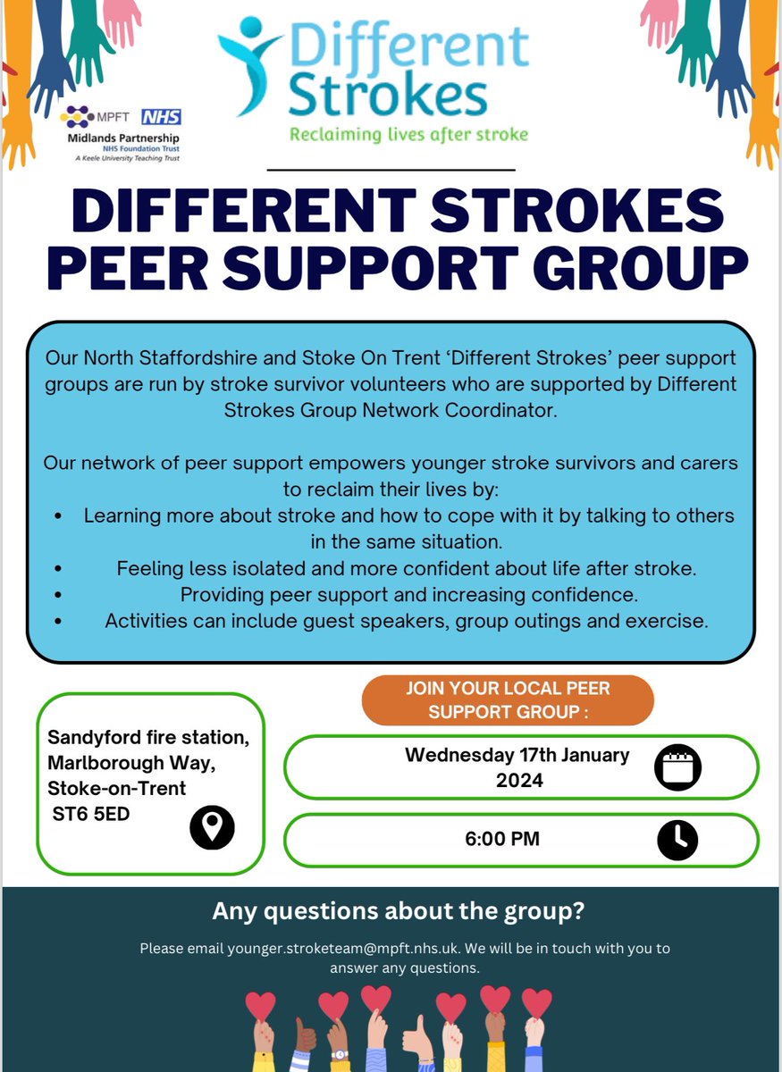2 days to go until our next Different Strokes Peer Support Group. Please share with anyone you think may like to come along 😊