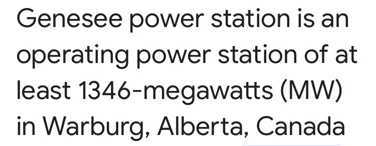 edmontonleon's tweet photo. @Robdel584511331 This Genesee power station ? 

Is this the one “they” shut down? https://t.co/2nkfgUwFsJ