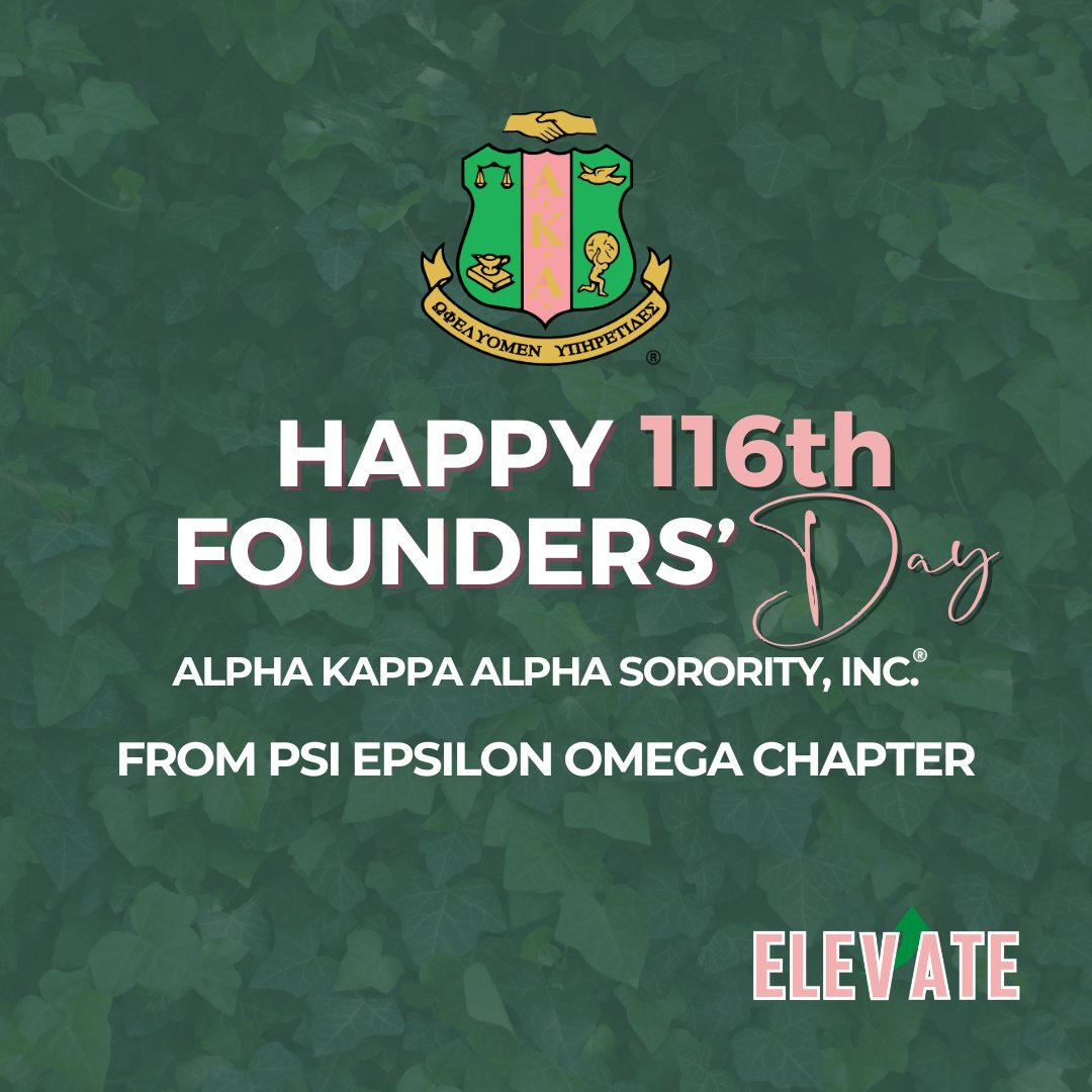 AKA_PEO1908's tweet photo. Happy Founders' Day to all the Ladies of Alpha Kappa Alpha Sorority, Inc.® from Psi Epsilon Omega Chapter. Celebrating 116 years of sisterhood and service! 💕💚

#WeAreOneAKA #AKA1908 #NAR1908 #PEOStrong https://t.co/qBBYdjCFUn