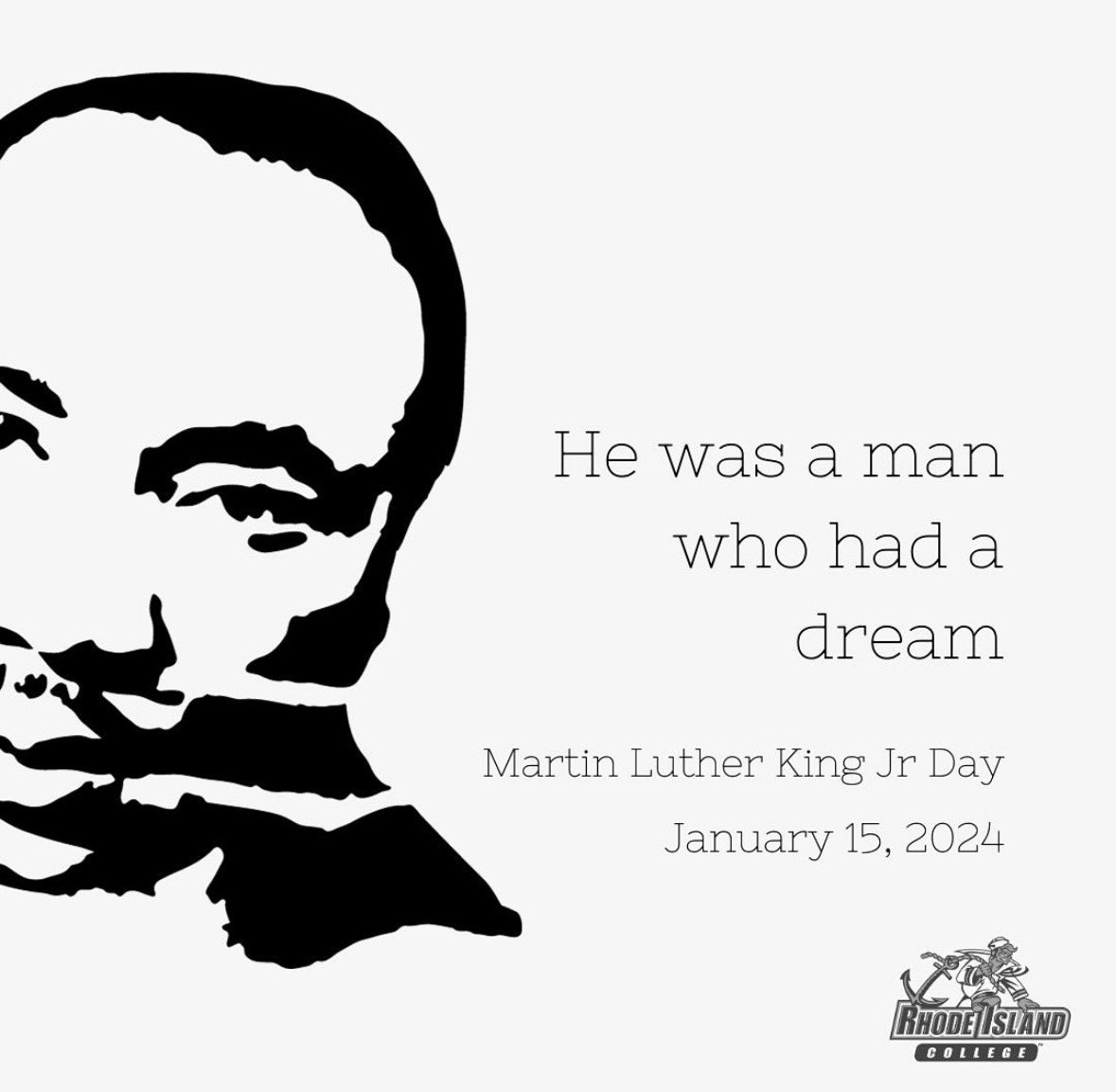 Happy Martin Luther King Jr. Day! 

#RICBasketball ⚓️