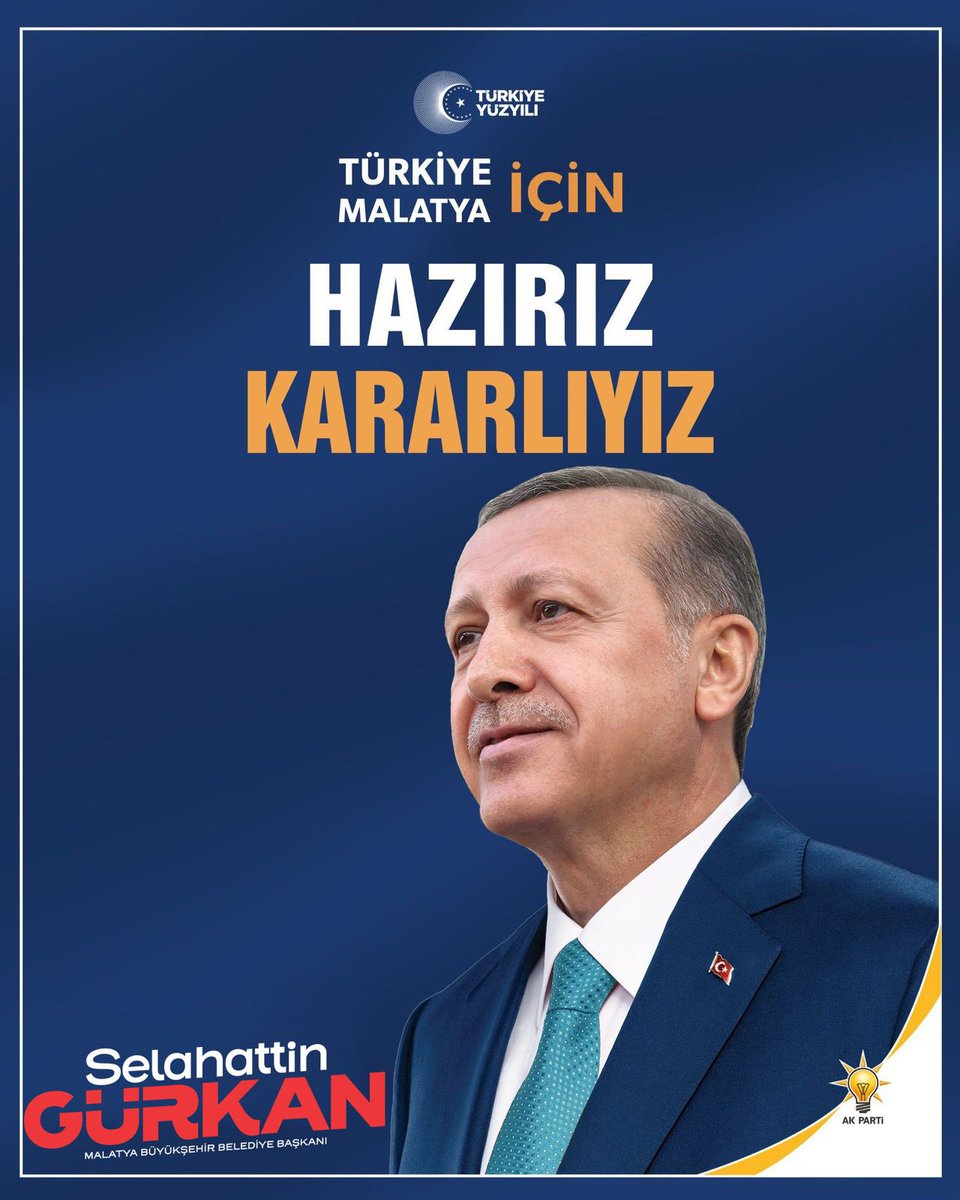 selahattingrkn's tweet photo. Cumhurbaşkanımız Sayın @RTErdogan’ın liderliğinde Türkiye Yüzyılı Şehirleri için;  

Malatya için Hazırız, Kararlıyız.

#MalatyaİçinHazırızKararlıyız https://t.co/Gwj9gBKYL0