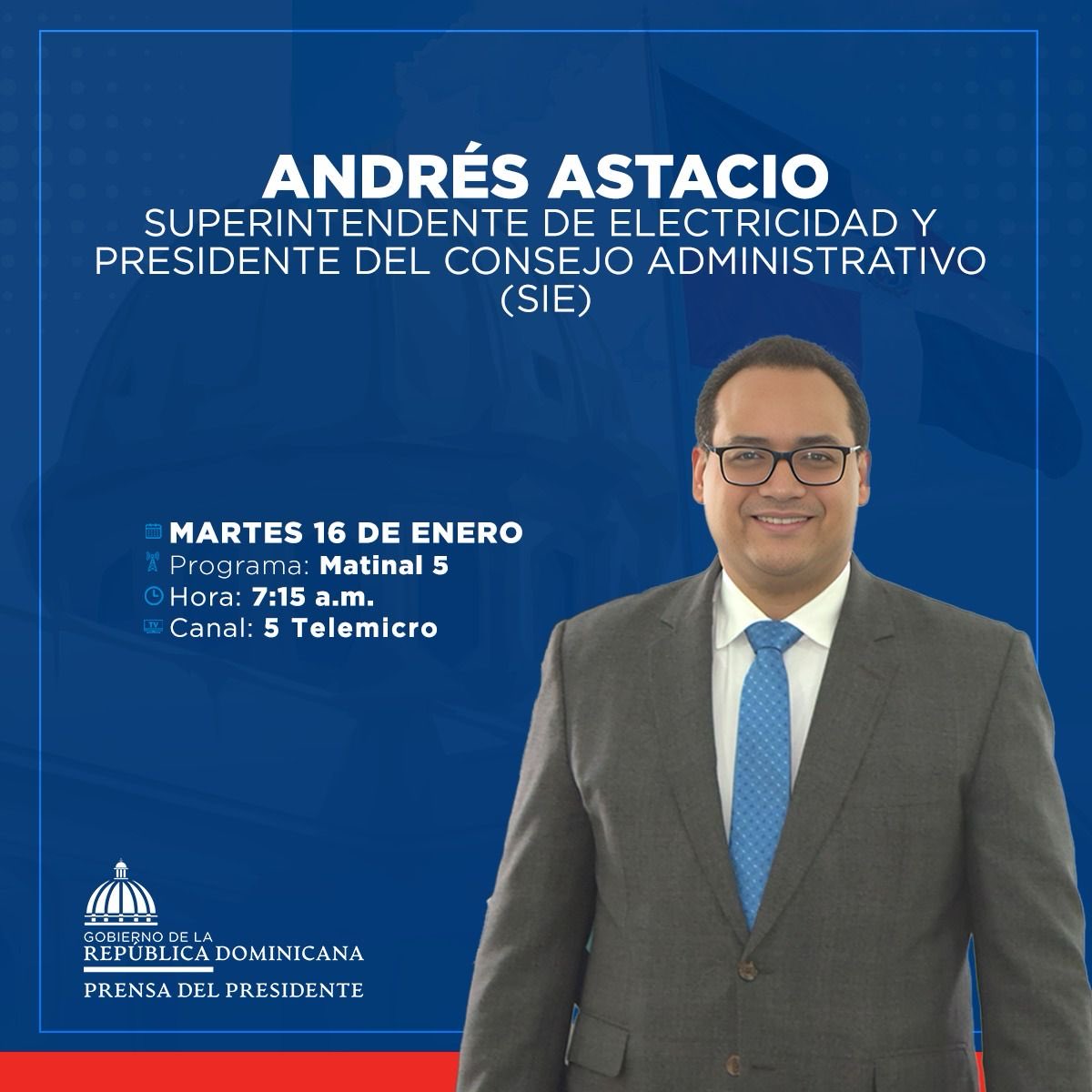 andresastacio79's tweet photo. Les invito a acompañarme mañana a las 7:15 en Matinal 5 por ⁦@TelemicroHD⁩ https://t.co/qFiHnWM2ha