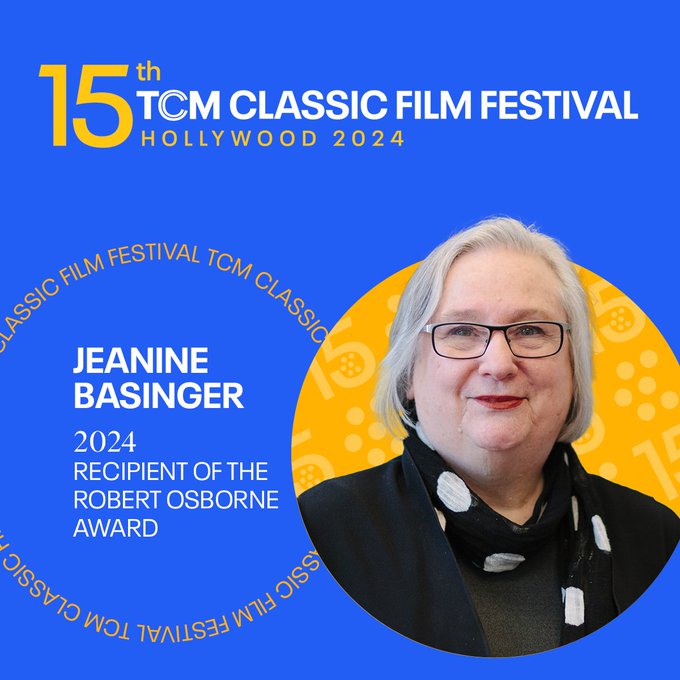 LaurasMiscMovie's tweet photo. TCM Classic Film Festival Update https://t.co/hnIV8d4qQ5 Recent announcements for this year's #TCMFF including Jeanine Basinger receiving a very deserved honor with the Robert Osborne Award. #TCM #JeanineBasinger https://t.co/MhgAuOWGSQ