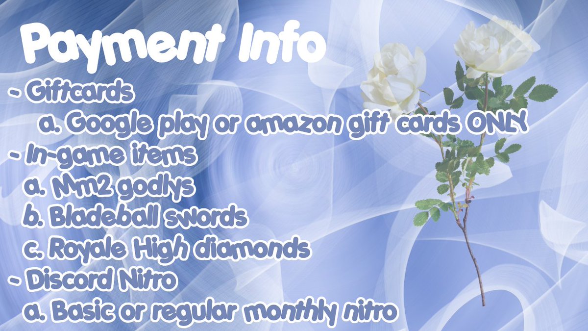 Commissions are open <3
Tags (ignore):
#gfx #roblox #robloxgfx #gfxartist #gfxart #commision #commissionsopen #cute #aesthetic #flower #payment #robux