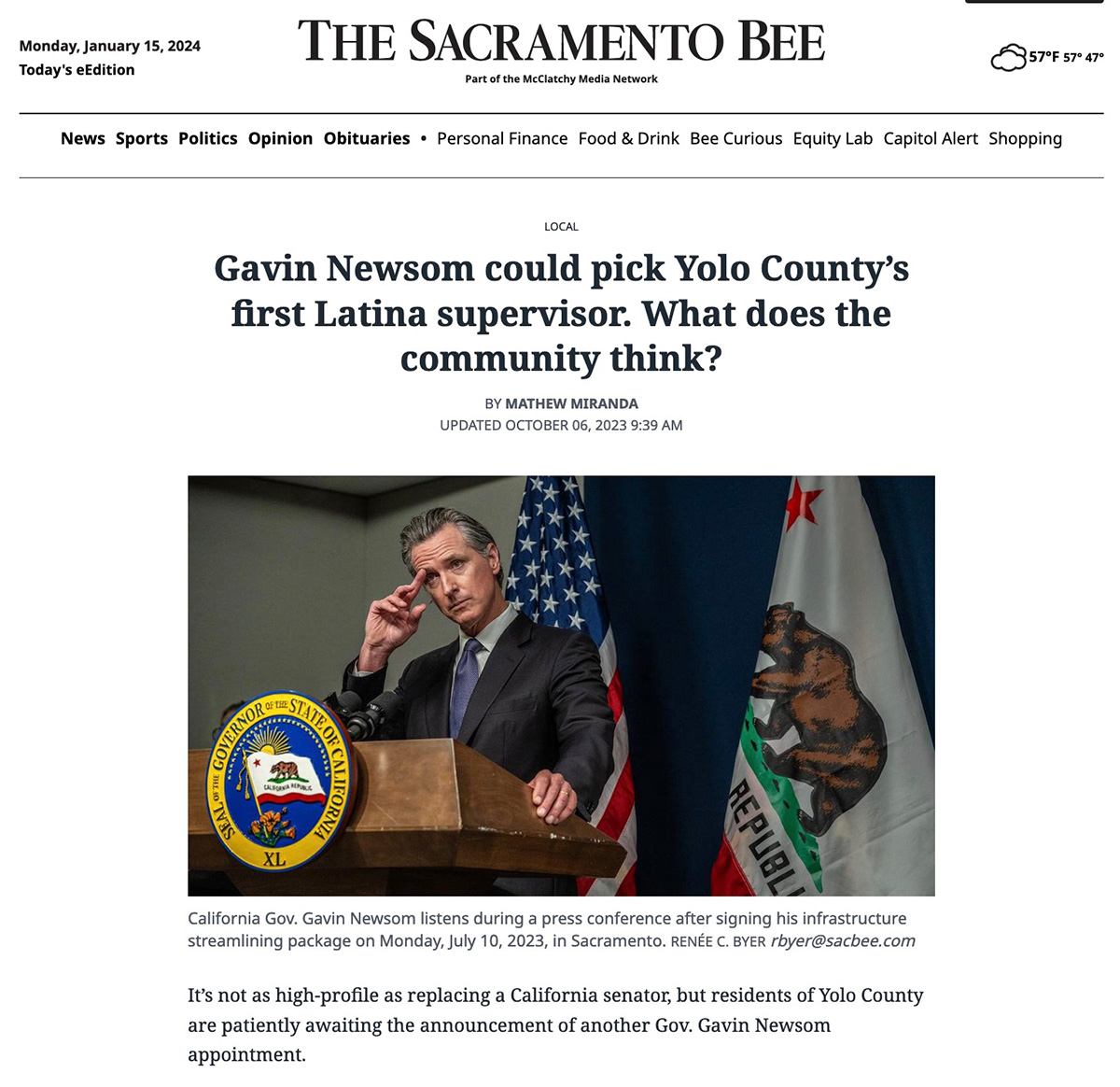 Here is a recent example of Governor Newsom appointing a county supervisor:

🔗 sacbee.com/news/local/art…

Stop Newsom and stand with me for local control. Vote no on recall.

#LocalControl #ShastaCounty