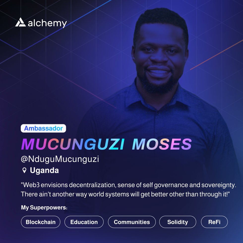 Mucu256's tweet photo. Hey you my builder frens, 
Wanted to tell you how happy I am joining @AlchemyLearn &amp; @AlchemyPlatform as an ambassador. 
Let the building continue.... https://t.co/zNlDFq984D
