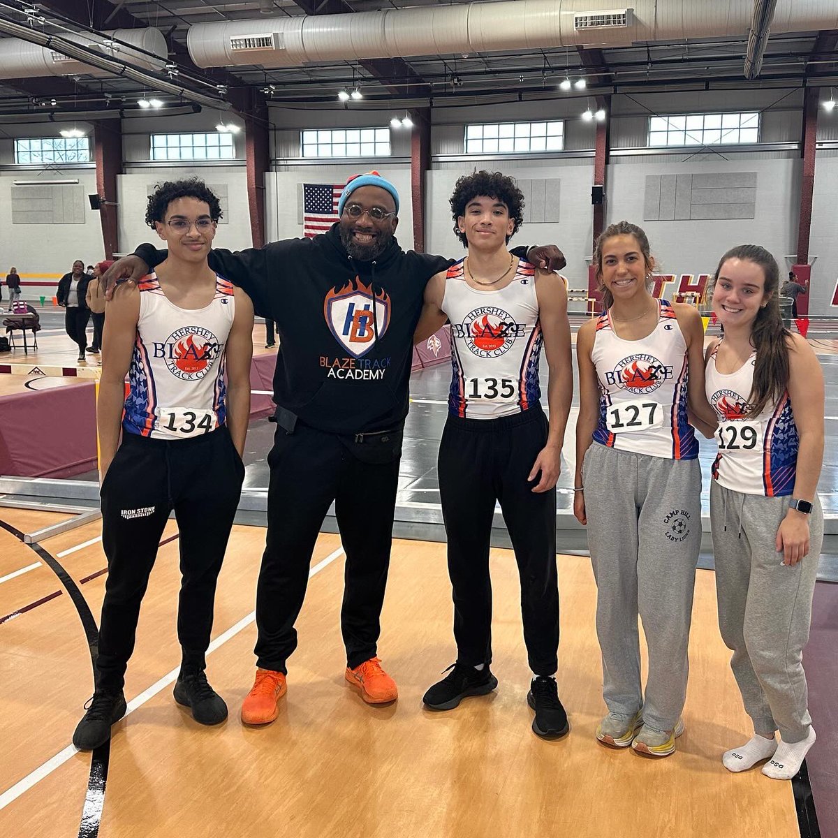 Great performances by Blaze athletes at the MAUSATF indoor Championships. Juniors Jacob &amp; Tyler Burgess are on fire. Jacob in his first LJ since 8th grade went 21’7.5 and Tyler ran 8.42 in the 60mH! Let’s go!! <a href="/CentralPARunner/">CentralPARunner</a> <a href="/palmyrathletics/">gopalmyraathletics</a>