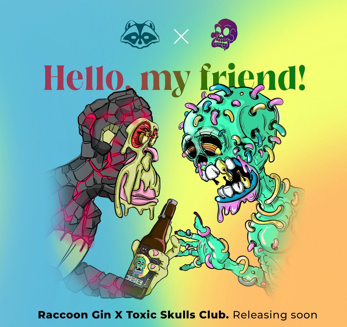 Do you like revenue shares!! <a href="/ToxicSkullsClub/">Toxic Skulls Club</a> and <a href="/RaccoonGin/">RaccoonGin</a> are collaborating on making a Toxic Gin.  One of our holders has a chance to get there skull on a bottle of Toxic Gin.   The way to enter u must own a <a href="/ToxicSkullsClub/">Toxic Skulls Club</a> and post on  Twitter why you love TSC.  #TSCgin