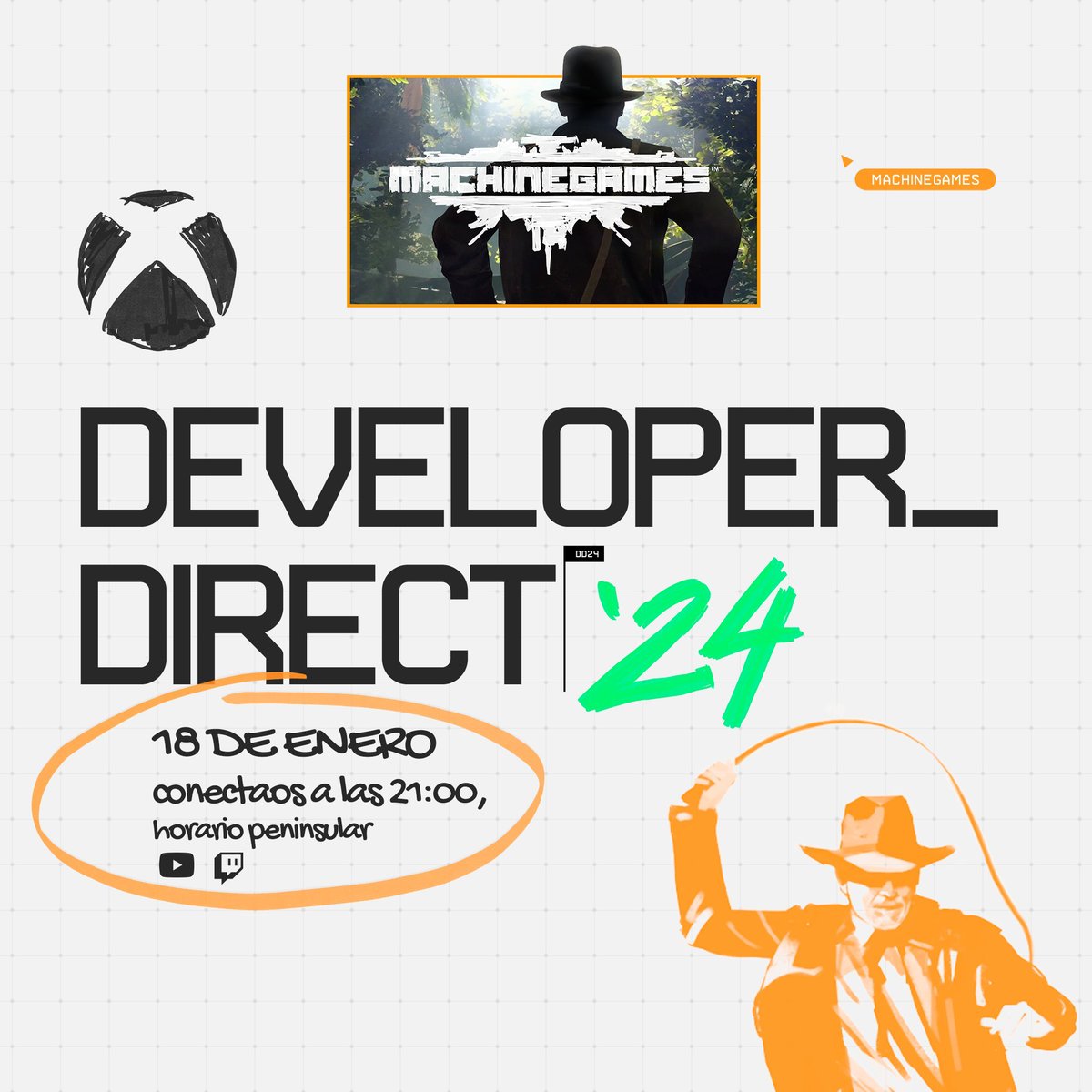 PaganusF4's tweet photo. El Jueves 18 de Enero es el #DeveloperDirect24 de #Xbox, los que me conocen y siguen el Canal en los Directos saben que lo Mรกs Esperado es el #Hellblade2 de @NinjaTheory ๐, espero nos den algo Increรญble ๐, otro quรฉ espero algo importante es #IndianaJones de @machinegames ๐ https://t.co/KC65ogmTDb