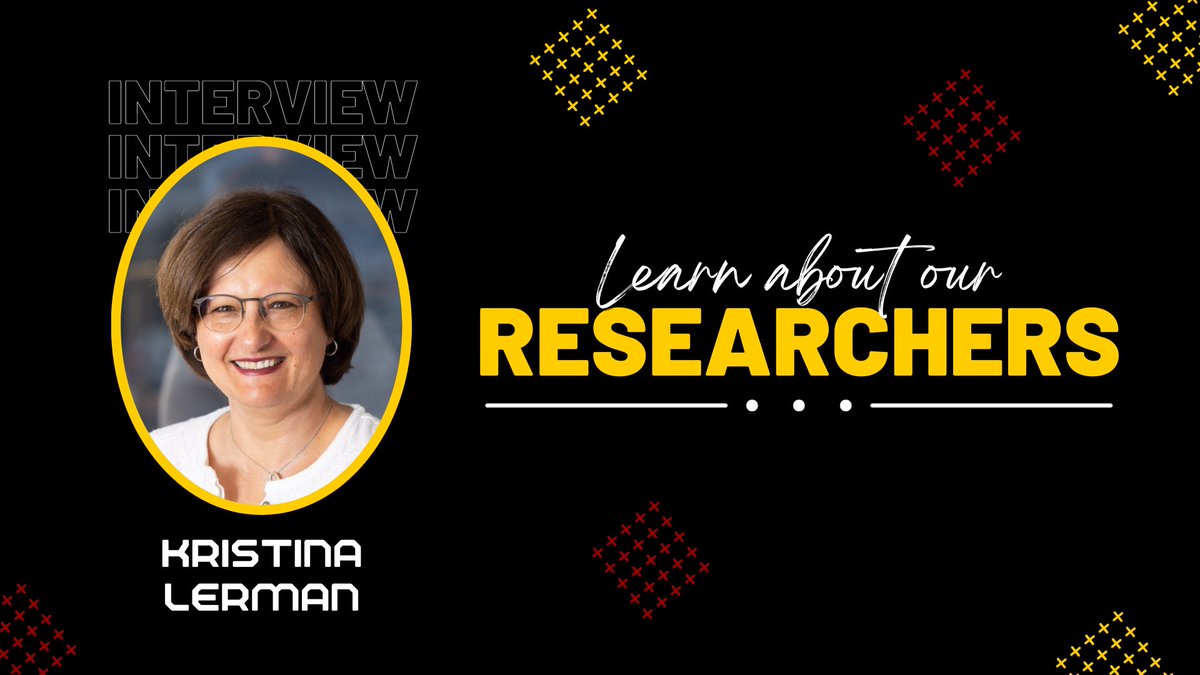 Learn About Our Researchers! Meet @KristinaLerman, a Principal Scientist at ISI and a Research Professor at the Viterbi School of USC. Tune in to check out why Lerman became a #researcher, what she is working on, and her future vision. Watch now: bit.ly/3U1KTbXtw @USC