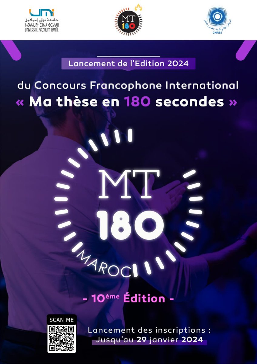 Université Moulay Ismail (@umi_meknes) on Twitter photo Les inscriptions se font jusqu’au 29 janvier 2024 à minuit, via le site web de l’UMI, en renseignant un formulaire téléchargeable et en le retournant à l’adresse électronique suivante: mt180s@umi.ac.ma
#UMI #Doctorant #mt180s Les inscriptions se font jusqu’au 29 janvier 2024 à minuit, via le site web de l’UMI, en renseignant un formulaire téléchargeable et en le retournant à l’adresse électronique suivante: mt180s@umi.ac.ma
#UMI #Doctorant #mt180s