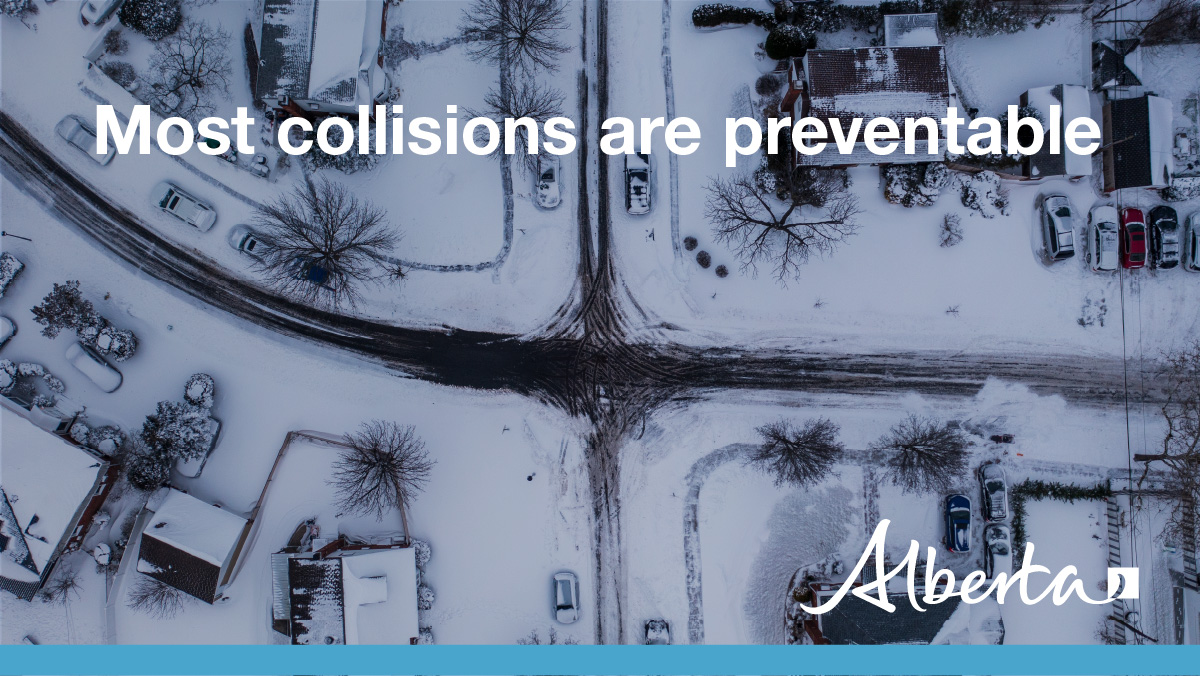 ABTransComm's tweet photo. Intersections are high risk for collisions – approach and proceed with caution. #ABRoads https://t.co/8zbfdO6Kk6
