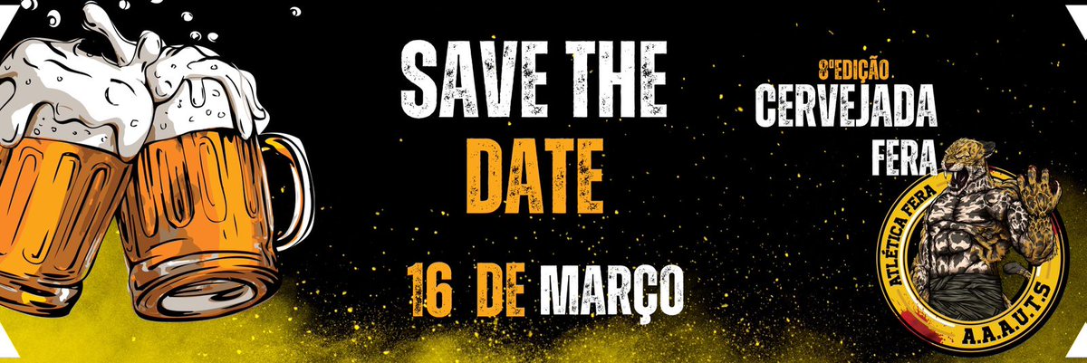 Fala galera, chegou 2024 e com ele chegou notícia boa.

Estão preparados para o Maior e Melhor Open da região???!!!

Isso mesmo, “CERVEJADA FERA”, se não estiverem preparados, se preparem que ela já está com data marcada.

Save the date 
16/03/24
Cervejada Fera 🍻🖤💛