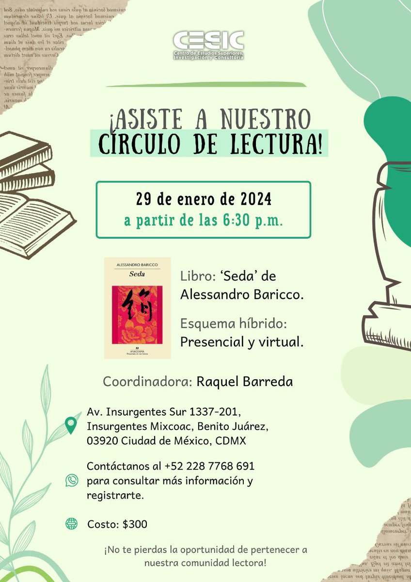 Es dentro de dos semanas.
📚📗📘📙📕📚

<a href="/cesic_mx/">Innovación educativa • CESIC</a> 
#libros
#circulodelectura