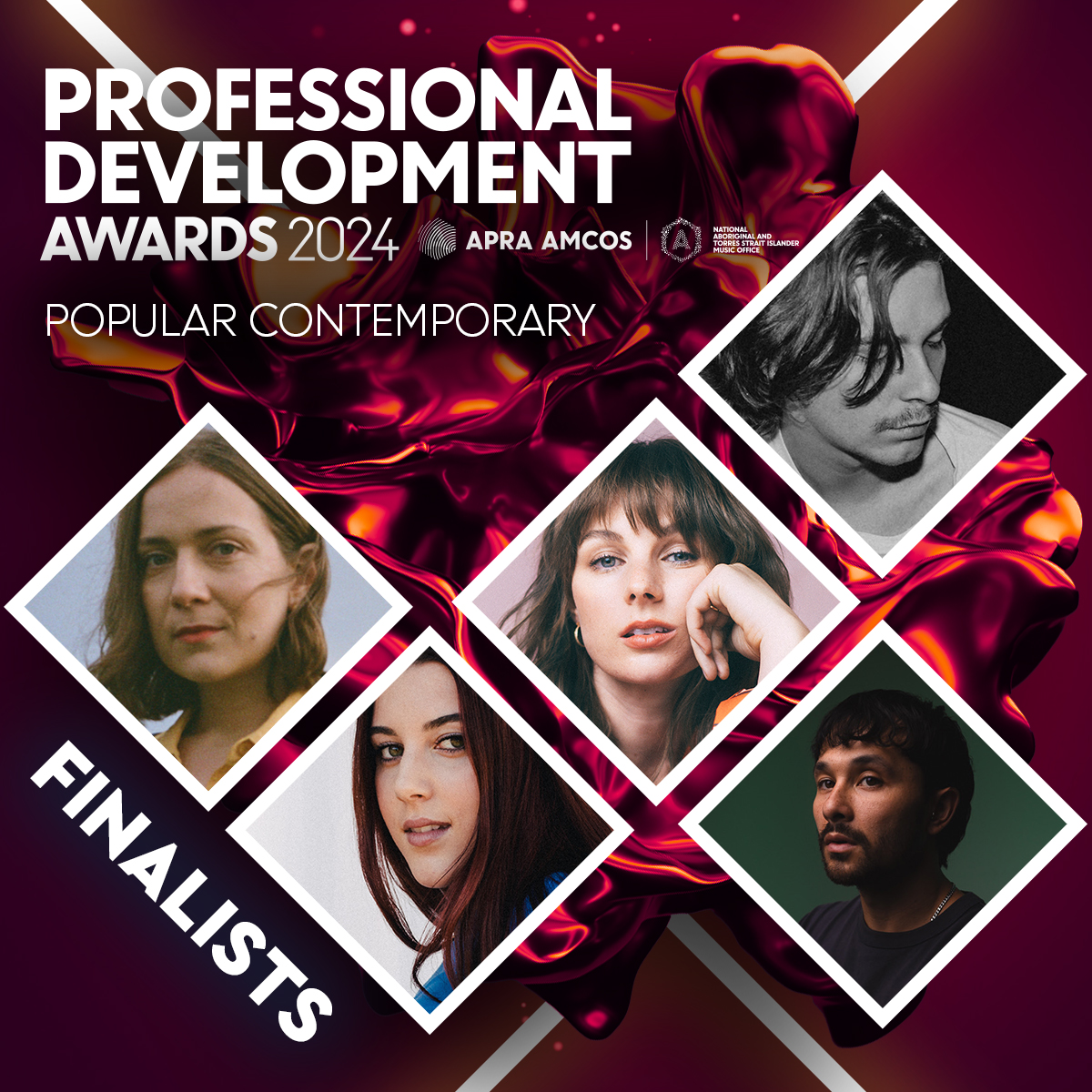 We have ~ TEN ~ brilliant finalists for the 2024 APRA PROFESSIONAL DEVELOPMENT AWARDS (PDAs) - Popular Contemporary category ✨ In alphabetical order - here's part 1: 🔹Aidan Hogg 🔹Cyrus Villanueva (CYRUS) 🔹Gena Rose Bruce 🔹Georgia Hoareau 🔹Hannah Cameron