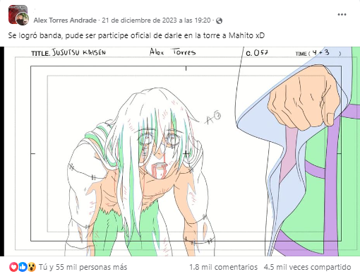 bleachigata's tweet photo. Qué rabia que salga una loca hpta a decir que trabajó con Studio Ghibli cuando hay puro talento de latam que sí ha logrado cosas increíbles. O sea, hace un mes se viralizó el mexicano que trabajó en MAPPA para unas escenas de Jujutsu. https://t.co/WfcZYI4f0D