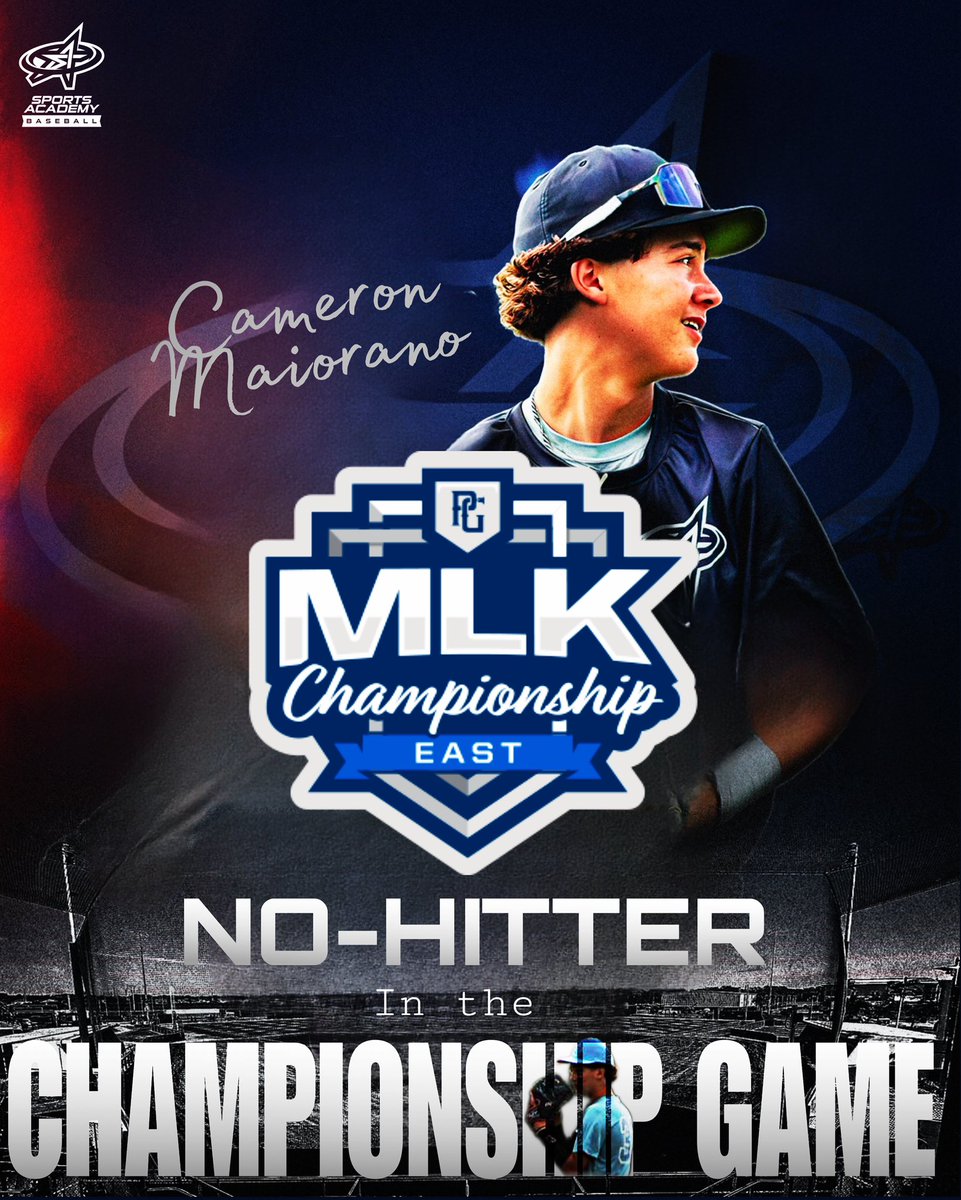2028 @cammaio with the No-Hitter in the Championship Game blowout. Cam also batted .500 for the week (2-2 in Championship Game) to help Coach Carlos &amp; @freddie_rivera33 finish an undefeated week at <a href="/Florida_PG/">Perfect Game Florida</a> East MLK 

@_SABaseball | <a href="/sportsxacademy/">Sports Academy</a>
