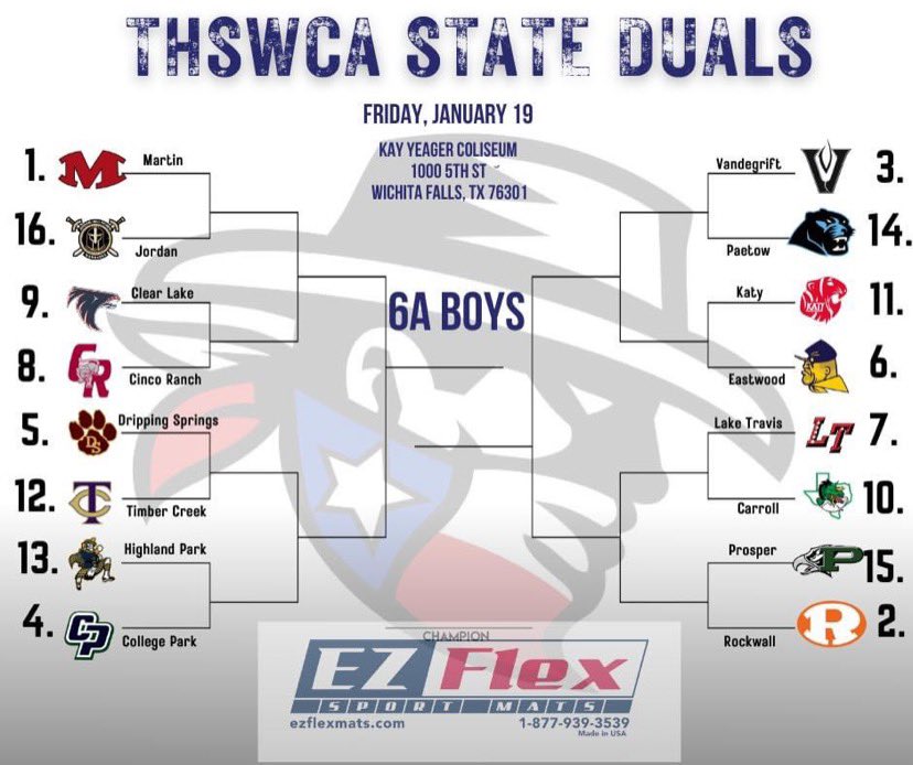 CLHSWrestling18's tweet photo. State duals bracket release! We are excited for the opportunity!
#LakeToState https://t.co/MAWlcziQll