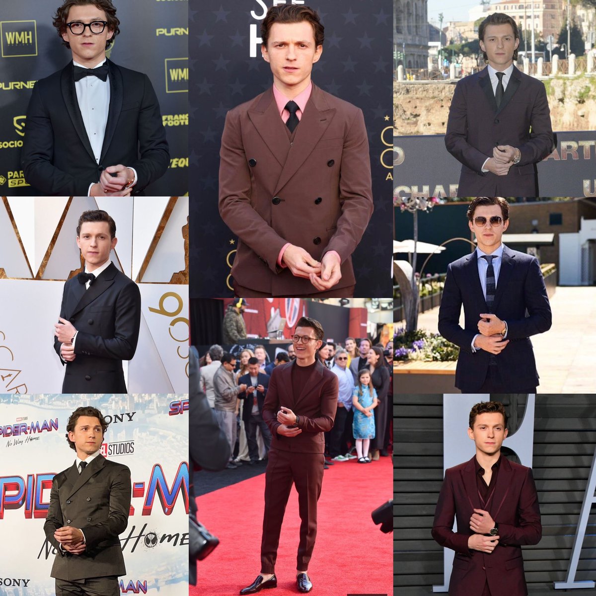 tom holland doing his iconic pose