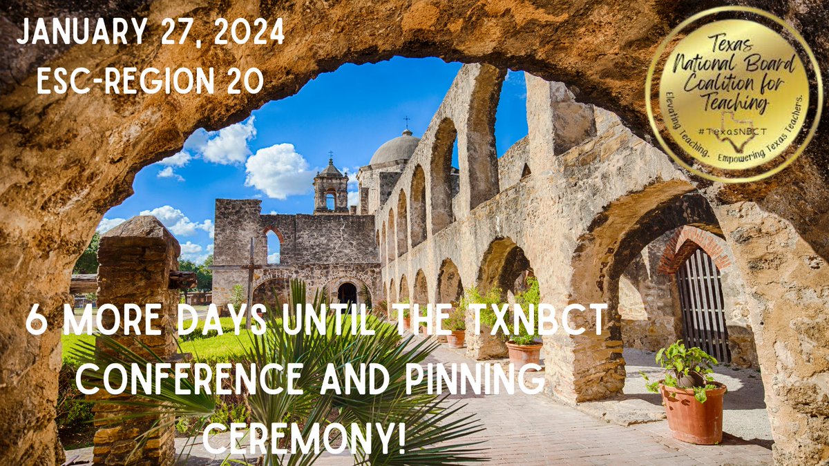 asiemonsma4's tweet image. Elevate your teaching! 6 more days until we gather to learn and celebrate! Register today!  txnbct.wildapricot.org
#texasteaching #Accomplishedteaching @nbpts @TexasNBCT @ESCRegion20