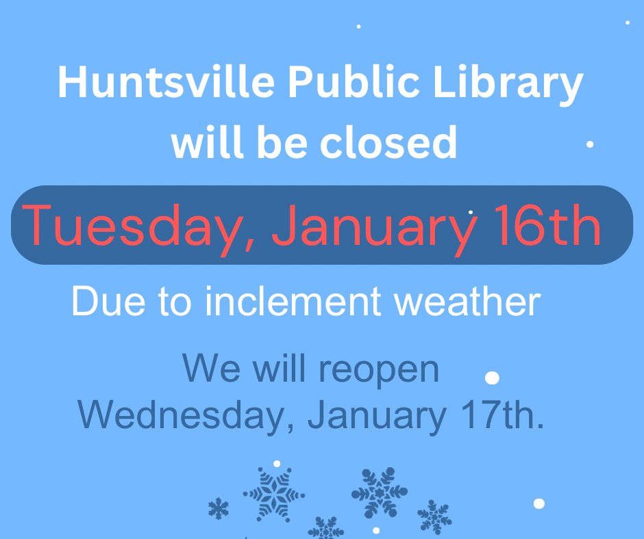 Huntsville Public Library tweet media